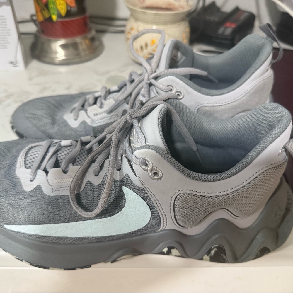Nike Gray and White Sneakers